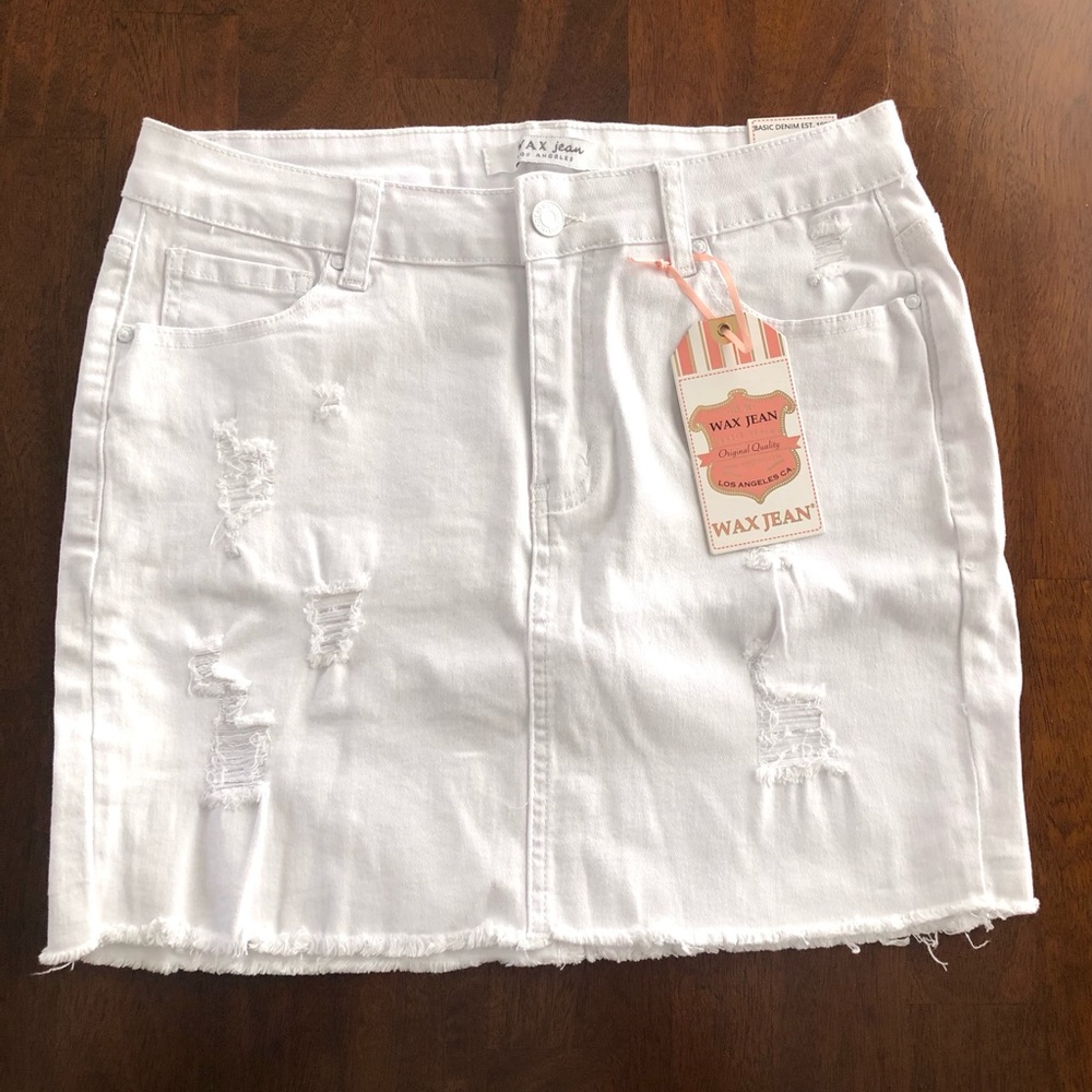 Wax Jean | Jean White Skirt NWT